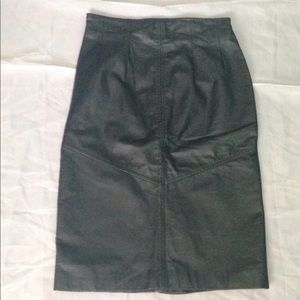 Black Leather Skirt